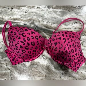 Victoria's Secret Pink and Black Leopard Print Bra